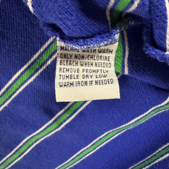Polo Ralph Lauren Mens Striped Polo Shirt Classic Fit‎ Blue Green Casual Career - Picture 7 of 9
